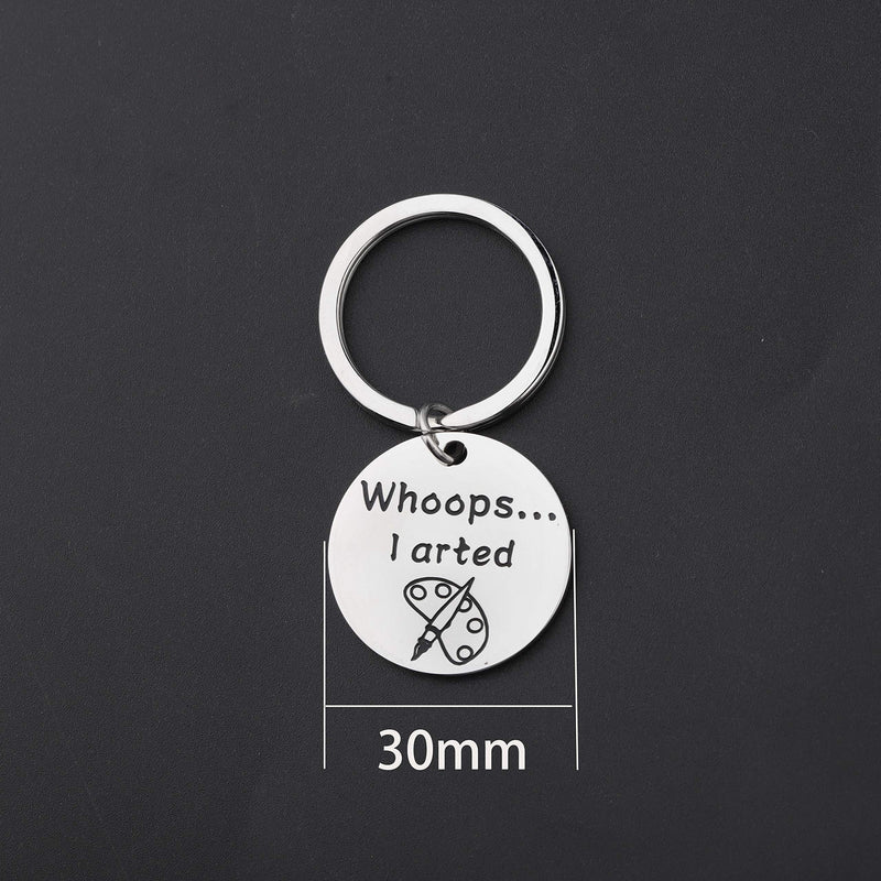 [Australia] - Funny Artist Gift Painting Gift, Gift for Painter Whoops I Arted Funny Art Keychain Art Teacher Student Gift 