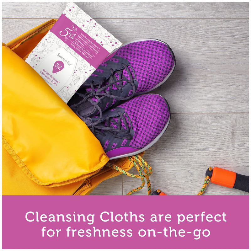 [Australia] - Summer's Eve Cleansing Cloths for Sensitive Skin - 32 ct - 2 pk 