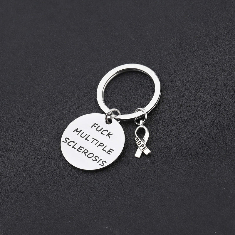 [Australia] - Lywjyb Birdgot Multiple Sclerosis Awareness Gift MS Survivor Gift MS Awareness Gift Cancer Awareness Inspirational Gift Cancer Fighter Gift MS Warrior Jewelry FUCK MS 