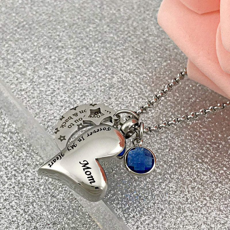 [Australia] - YOUFENG Urn Necklaces for Ashes I Love You to The Moon and Back for Mom Cremation Urn Locket Birthstone Jewelry September urn necklace 
