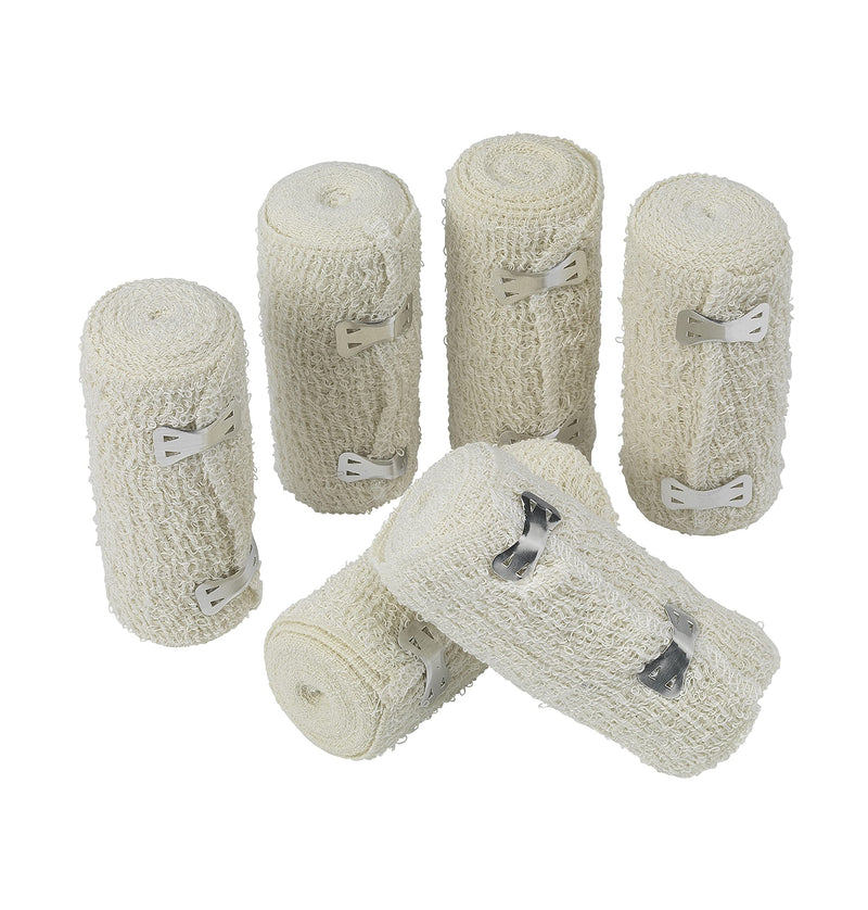 [Australia] - HypaBand Crepe Cotton Bandages 10cm x 4.5m - Pack of 6 Single 10 cm x 4.5 m (Pack of 6) 