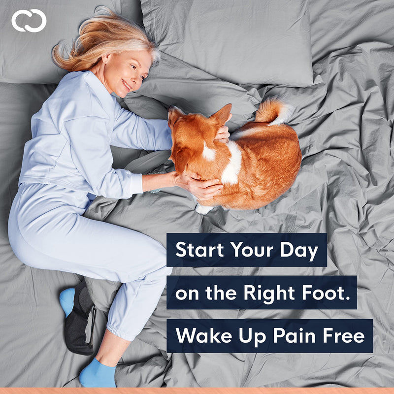 [Australia] - Copper Compression Plantar Fasciitis Night Splint Sock. Planter Fasciitis Support Dorsal Drop Foot Brace for Right or Left Foot. Soft Stretching Boot Splints for Feet, Sleep, Recovery Socks, Braces Medium (Pack of 1) 