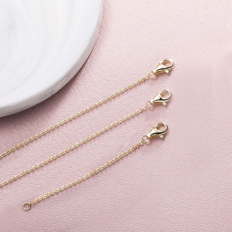 [Australia] - Necklace Extenders Gold Necklace Extender Silver Chain Extenders for Necklaces Sterling Silver Extender for Bracelet Anklet Set 2", 3", 4", and 6" Gold Plated Set 2", 4", 6" 