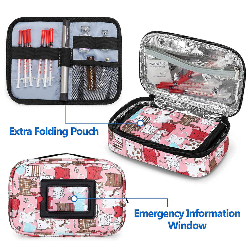 [Australia] - YARWO 2 Pack- Insulin Cooler Travel Case with 4 Ice Packs for Adult and Kids 