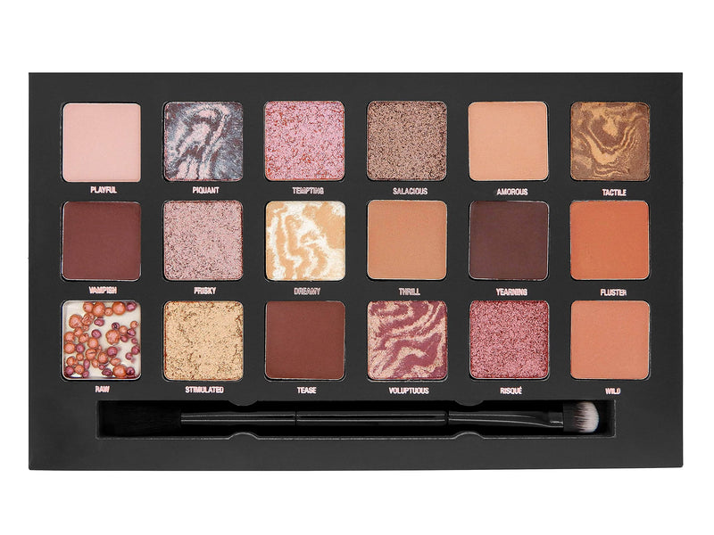 [Australia] - W7 Racy Pressed Pigment Palette - 18 Red Nude Colors - Flawless Long-Lasting Glam Makeup 