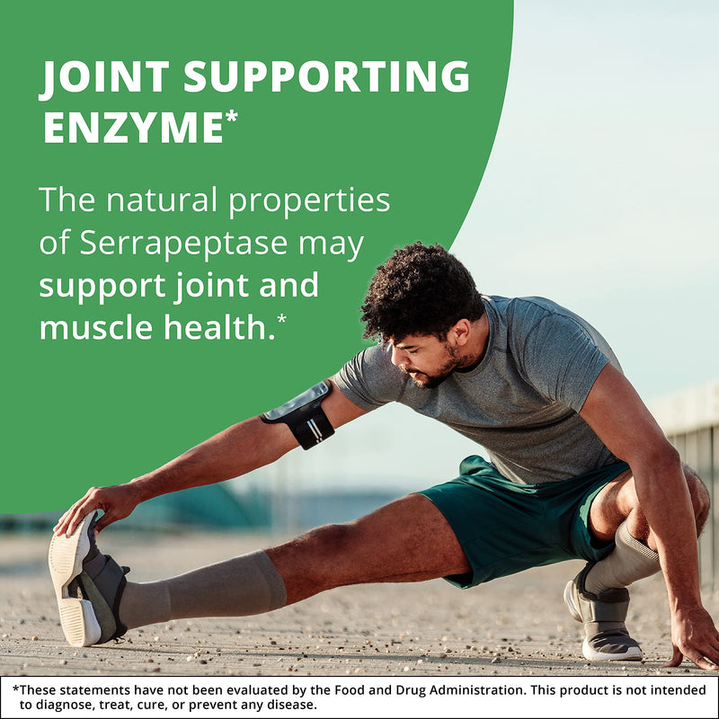 [Australia] - NutraMedix Serrapeptase - Proteolytic Enzyme Supplement - May Support Healthy Sinus Function - 1000mg with Inulin from Jerusalem Artichoke - May Support Cardiovascular Health (120 Vegetarian Capsules) 
