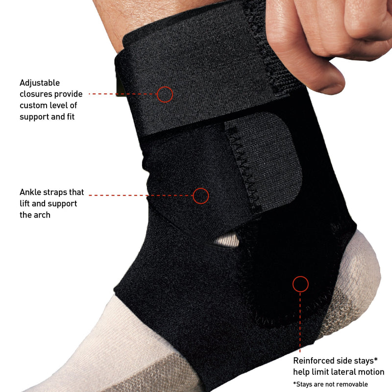 [Australia] - ACE Brand Deluxe Ankle Stabilizer, Adjustable, Black, 1/Pack Deluxe Stabilizer 