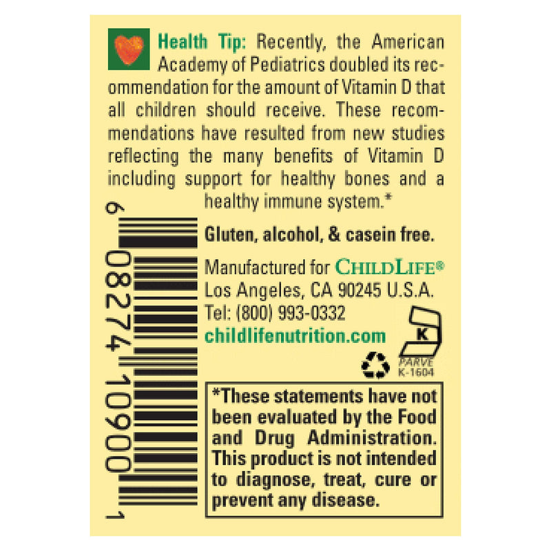 [Australia] - ChildLife Essentials Vitamin D3 - Vitamin D Drops for Kids, Supports Immune, Respiratory, Heart, & Bone Health, All-Natural, Gluten-Free, Non-GMO, 500 IU (12.5 mg) - Natural Berry Flavor, 1 Fl. Oz Bottle (Pack of 3) 1 Fl Oz (Pack of 3) 