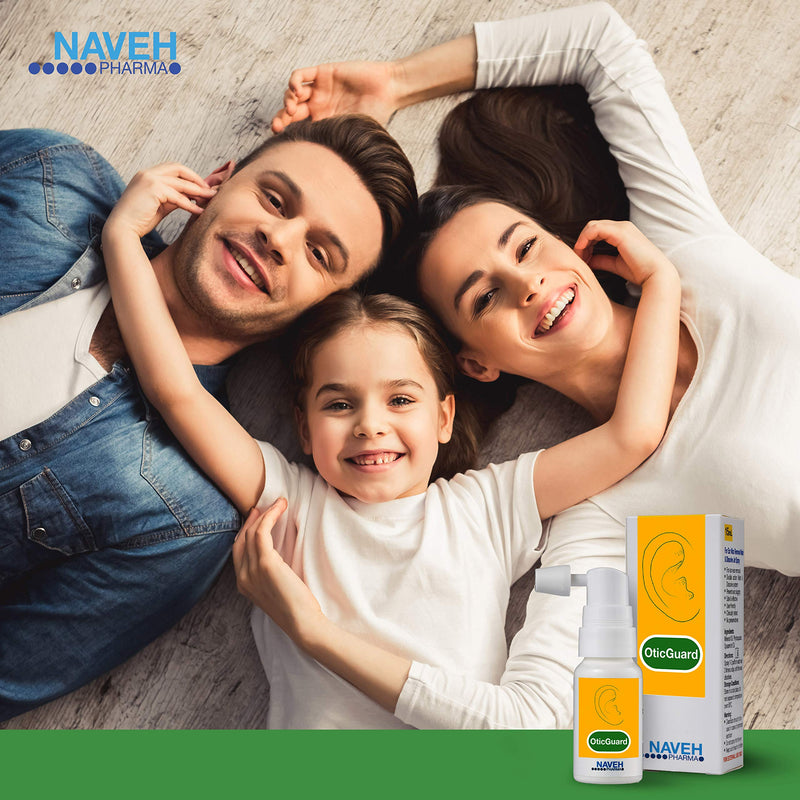 [Australia] - NAVEH PHARMA Otic Guard Natural Ear Wax Removal Spray – Herbal-Oil Blend for Ear Infections and Ear Pain in Adults – Ear Wax Softener for Clogged Ear Relief and Swimmer’s Ear 1 Fl Oz 1 Ounce (Pack of 1) 