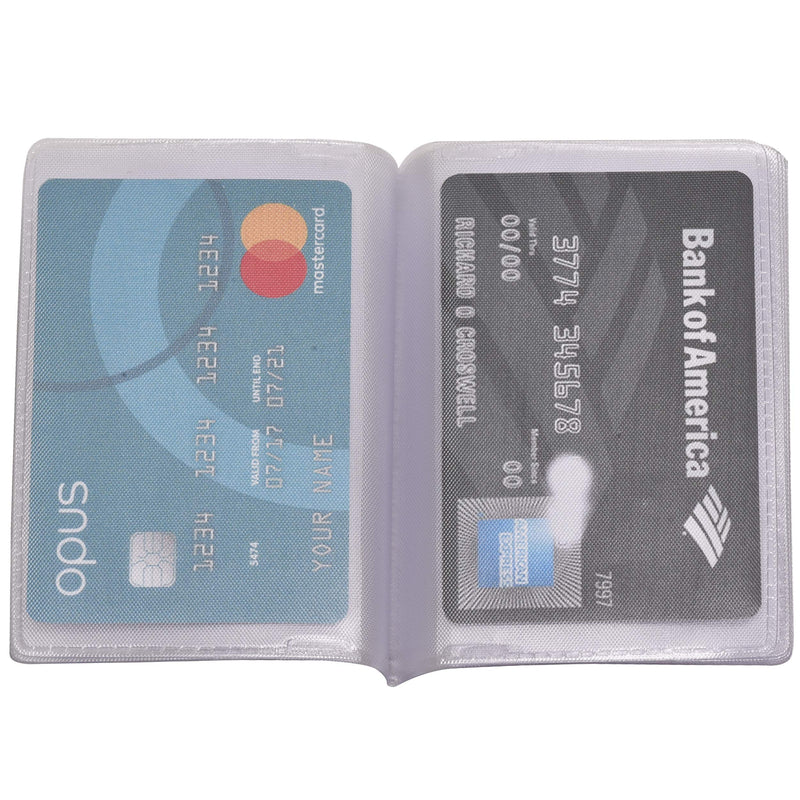 [Australia] - Wallet Inserts for Credit Cards - Transparent Plastic Card Insert Replacement Silver (Pack of 2) 