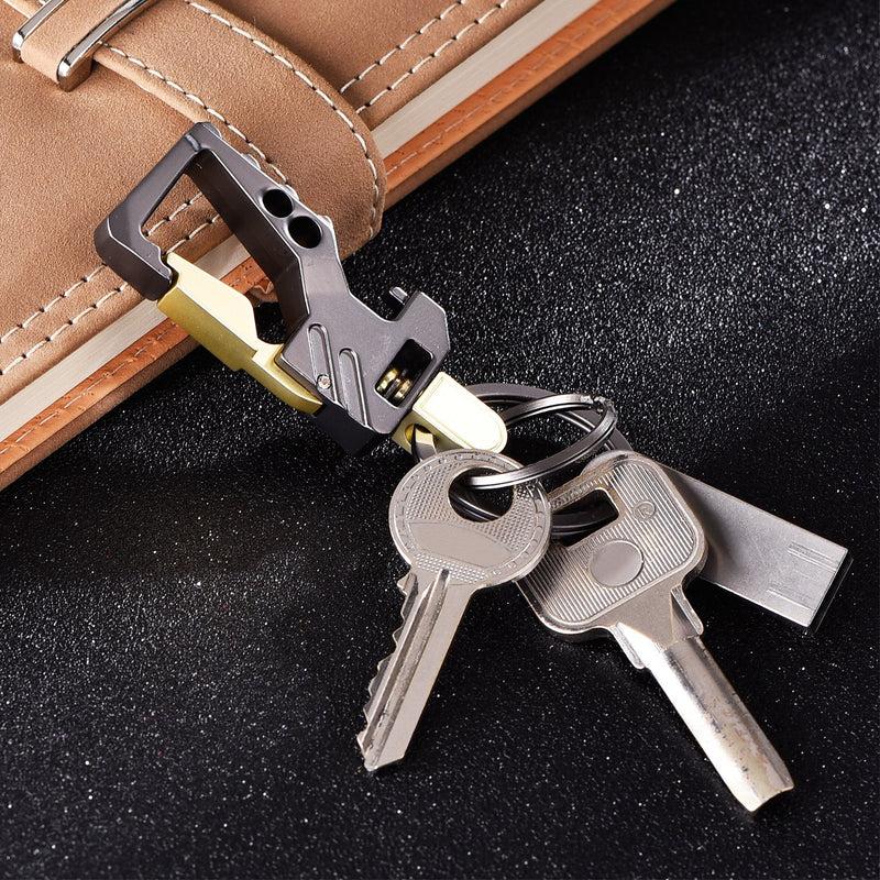 [Australia] - 2 Pack Car Key Chain Bottle Opener Keychain for Men and Women Gun and Gold 