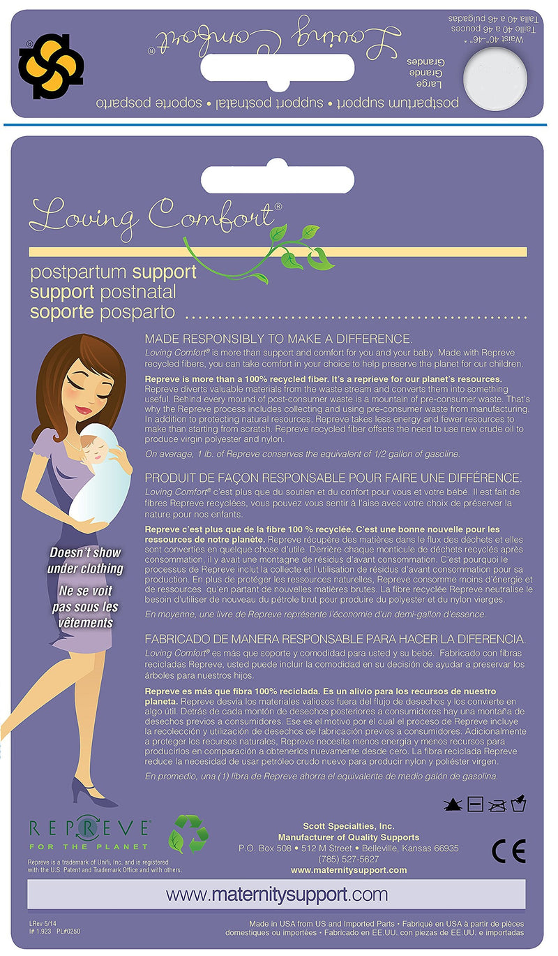 [Australia] - The"Original" Postpartum Support Belt - by Loving Comfort - Abdominal Support for Postpartum and C-Section Recovery - Black - Large 