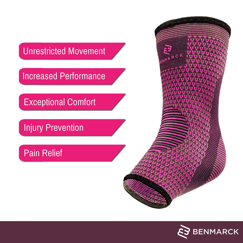 [Australia] - Achilles Tendon Support Brace, Plantar Fasciitis Sock, Ankle Compression Sleeve For Running, Tendonitis and Flat Feet Relief Fuchsia Purple Unisize 