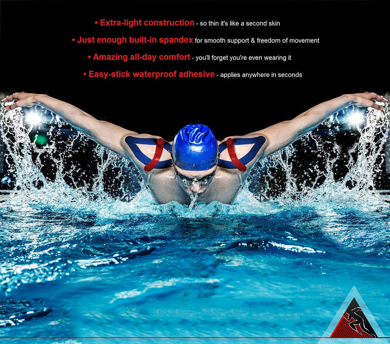 [Australia] - Starktape Kinesiology Tape - Professional 2 Pack Bulk Physio Rolls Sports Tapes for Sensitive Skin. K Physical Therapy Tape for Knee, Shoulder, Ankle, Wrist, Foot, Back Injury Muscle Pain aid 