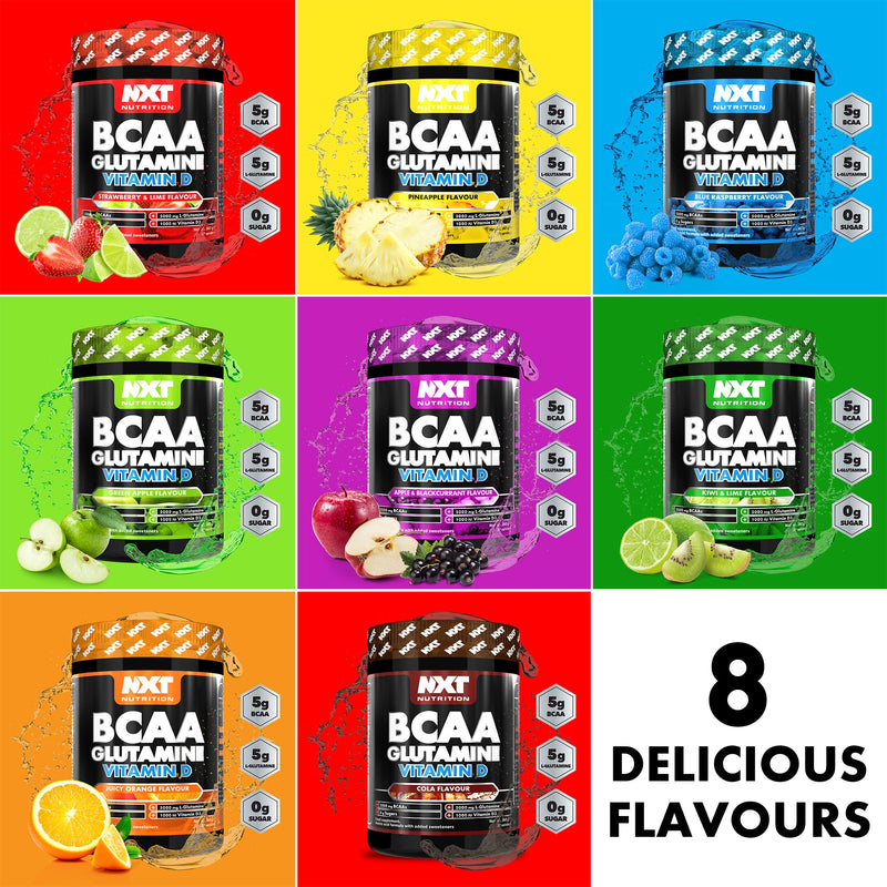 [Australia] - NXT Nutrition BCAA, Glutamine & Vitamin D | BCAAs Amino Acids with Vitamin D3 and L-Glutamine - for Recovery, Gut Health and Muscle Protein Synthesis | 360g - 30 Servings (Pineapple) 