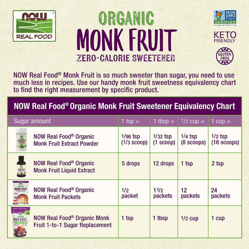 [Australia] - NOW Foods, Organic Liquid Monk Fruit, Vanilla, Zero-Calorie Sweetener, 1.8-Ounce 