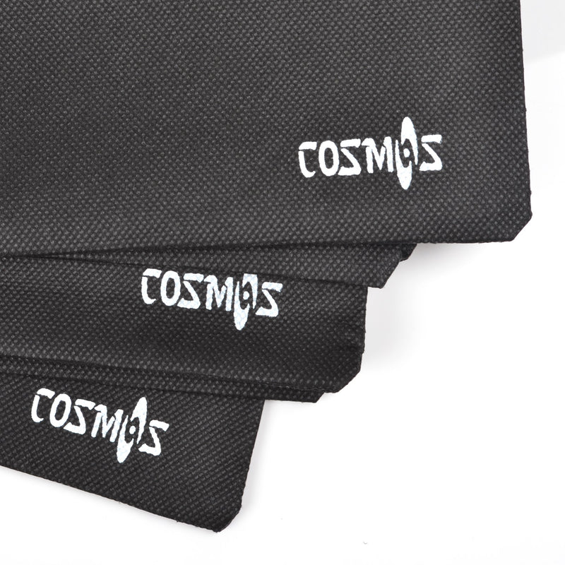 [Australia] - Cosmos 10 Pcs Unisex-Adult Black Color Non-Woven Drawstring Shoe Bags for Travel Carrying, 17-1/2 x 13-1/2 Inches 