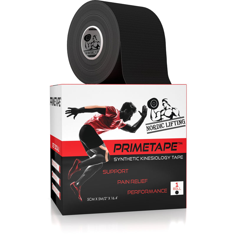 [Australia] - Kinesiology Tape - Pro Sports & Athletic Taping for Knee, Shin Splints, Shoulder and Muscle - 2" X 16.4' Uncut Roll (Black) Black 