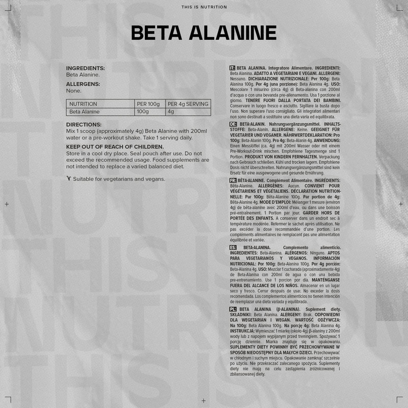 [Australia] - Bulk Pure Beta Alanine Powder, 100 g, Packaging May Vary 100 g (Pack of 1) 
