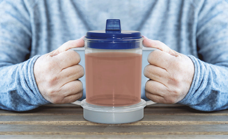[Australia] - Rehabilitation Advantage Clear Spouted Cup with Two Handles, Weighted, 1 Count 