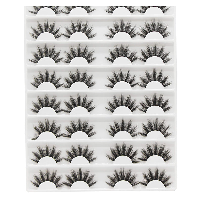 [Australia] - Vayator 16 Pairs Mink Eyelashes 3D Mink Lashes Thick HandMade Full Strip Lashes Cruelty Free Mink Lashes False Eyelashes Makeup (D001) D001 