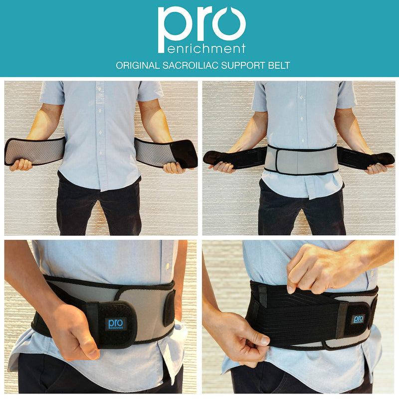 [Australia] - Sacroiliac Hip Belt for Women & Men That Alleviate Sciatica, Lower Back & Lumbar Pain Relief. Diamond Back Brace Provides SI Joint Pelvic Support Nerve Compression & Stability Anti-Slip (Regular Size) Regular (Fits Hip Size 30" - 45") 