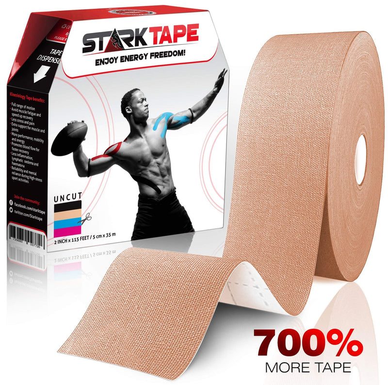 [Australia] - Starktape Kinesiology Tape - Professional 2 Pack Bulk Physio Rolls Sports Tapes for Sensitive Skin. K Physical Therapy Tape for Knee, Shoulder, Ankle, Wrist, Foot, Back Injury Muscle Pain aid 