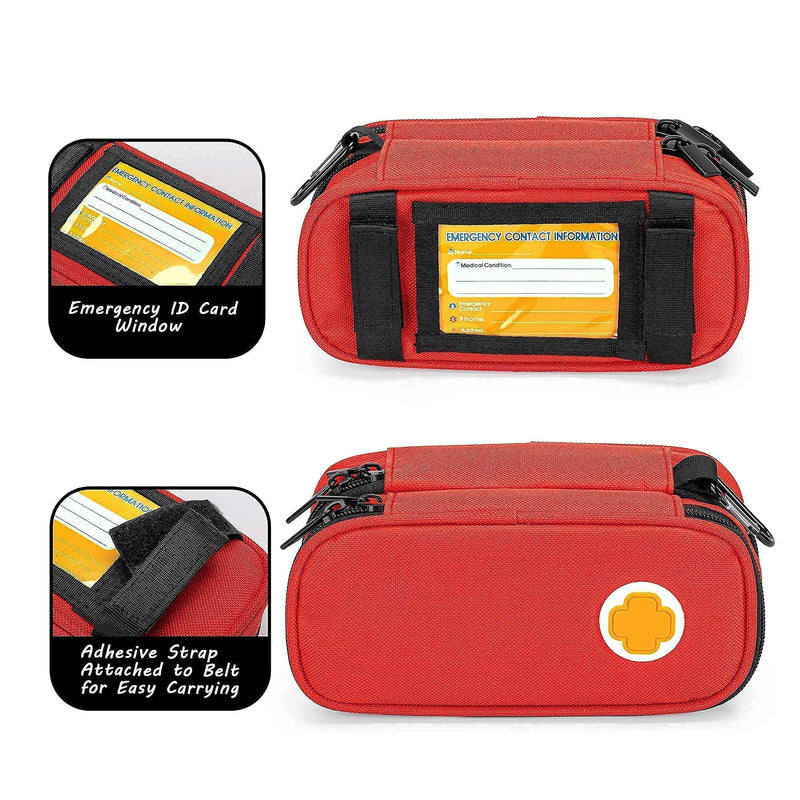 [Australia] - CURMIO Epipen Carrying Bag with Shoulder Strap, Double Layers Epipen Case for 2 EpiPens, Auvi-Q, Syringes, Vials, Nasal Spray (Bag, Only, Patented Design) 