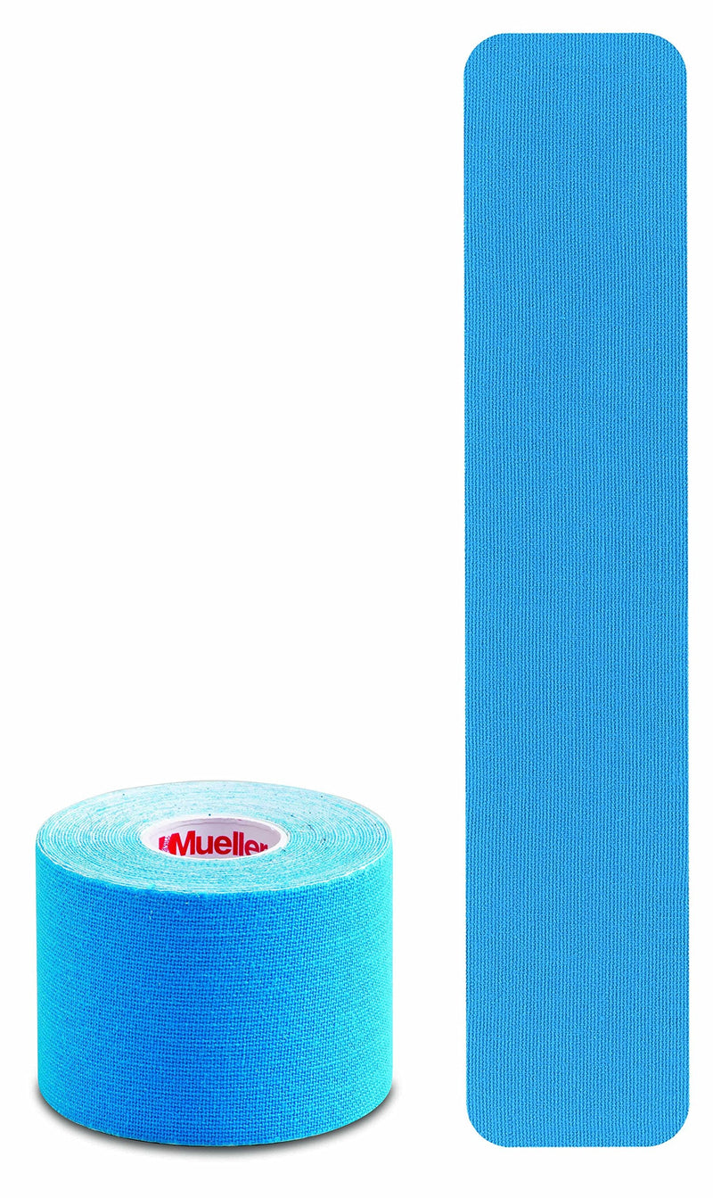 [Australia] - Mueller Sports Medicine Kinesiology Tape Pre-Cut Strips, Blue, 20 Strips (2" x 9.75" each) 