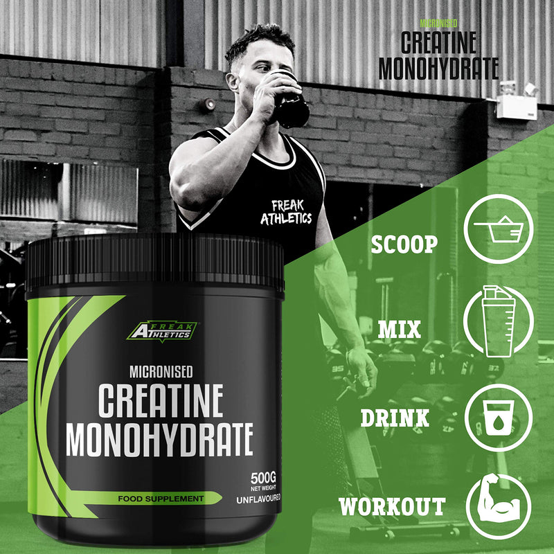 [Australia] - Creatine Monohydrate Powder 500g - Premium Grade Creatine Monohydrate - UK Made - Unflavoured Creatine Powder Scoop Included 
