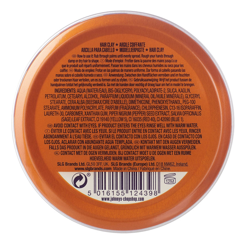 [Australia] - Johnny's Chop Shop - Wild Cat Hair Clay, Strong Hold, Matt Finish (70g) Pack of 1 