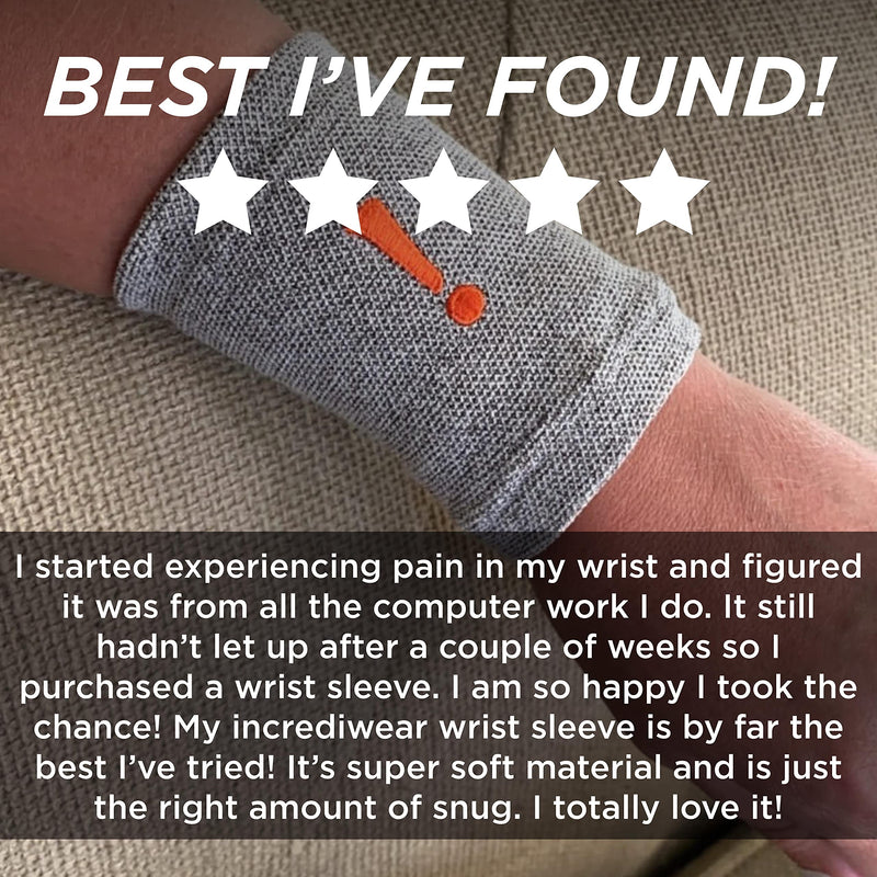 [Australia] - Incrediwear Wrist Sleeve – Wrist Brace for Women and Men to Help with Swelling, Inflammation, Joint Pain Relief and Offers Wrist Support & Recovery (Grey, S/M) Grey Small/Medium 
