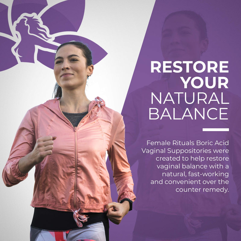 [Australia] - Female Rituals Boric Acid Suppositories 600 mg - Vaginal Pills for PH Balance Odors Yeast Infection Treatment - USA Made Feminine Hygiene Products - Vaginal Suppository Yoni Pops Pearls (30 Count) 