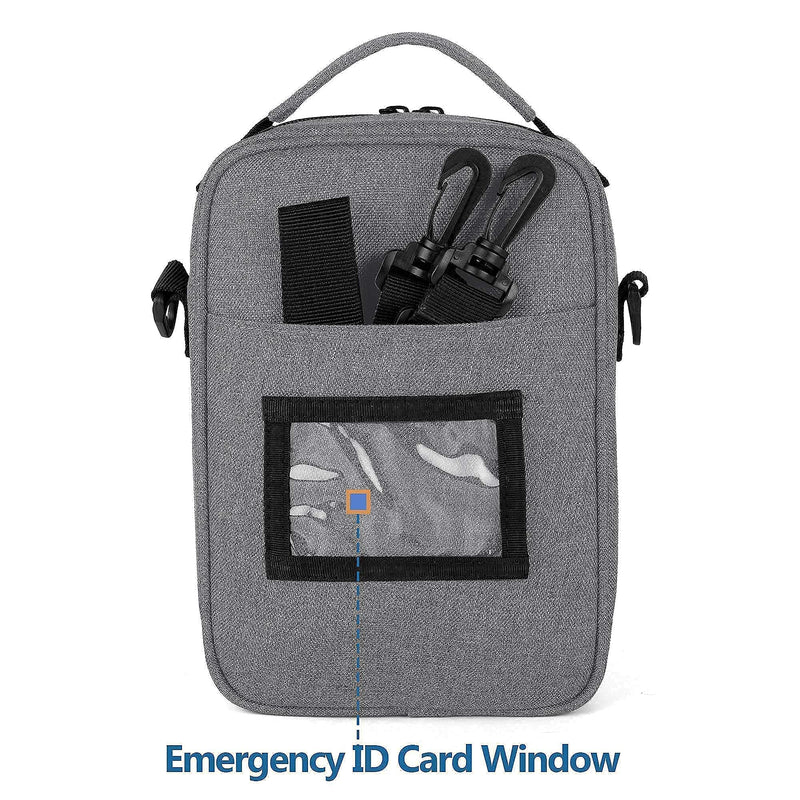 [Australia] - CURMIO Epipen Carrying Bag with Shoulder Strap, Epipen Case with Carabiner for 2 EpiPens, Auvi-Q, Syringes, Vials, Nasal Spray (Bag Only, Patented Design) 