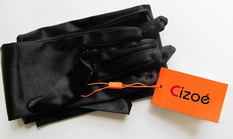 [Australia] - Cizoe 1920s Gatsby Acessories Classic Adult Size Black Long Opera Satin Flapper Gloves 22" Elbow Length 22 Inches/Red 