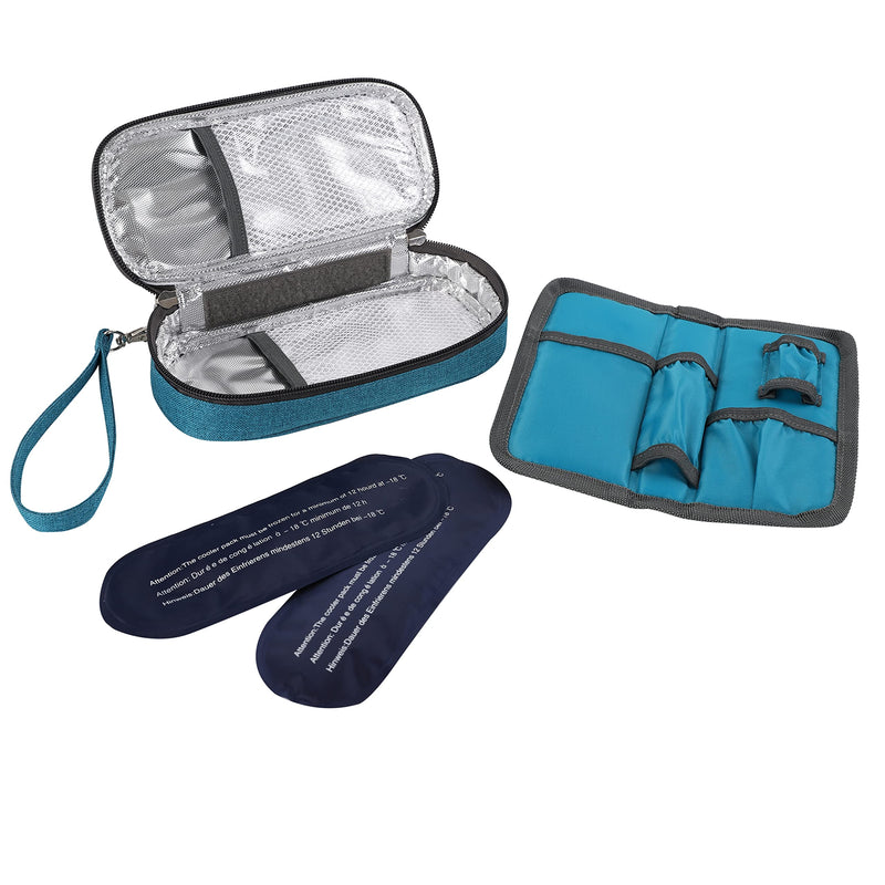 [Australia] - Apollo Walker Insulin Cooler Travel Case Diabetic Medication Cooler (Teal) Teal-small 