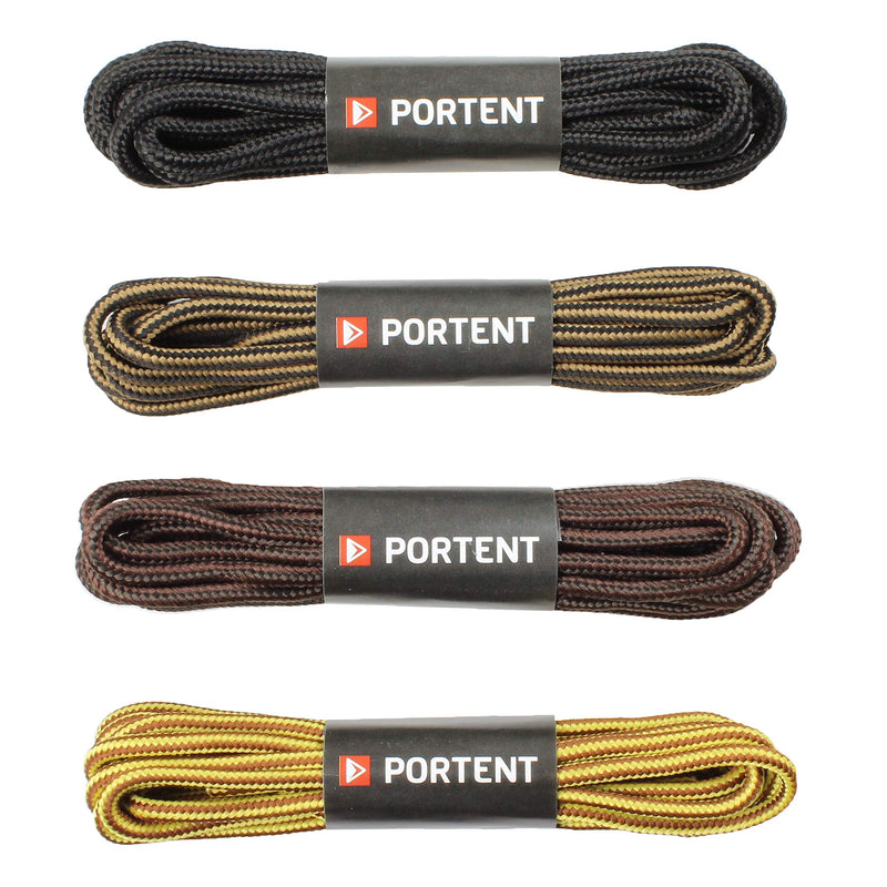 [Australia] - [SAGE] Round Shoelaces, Work Boot Replacement Laces 45" (S) Black 