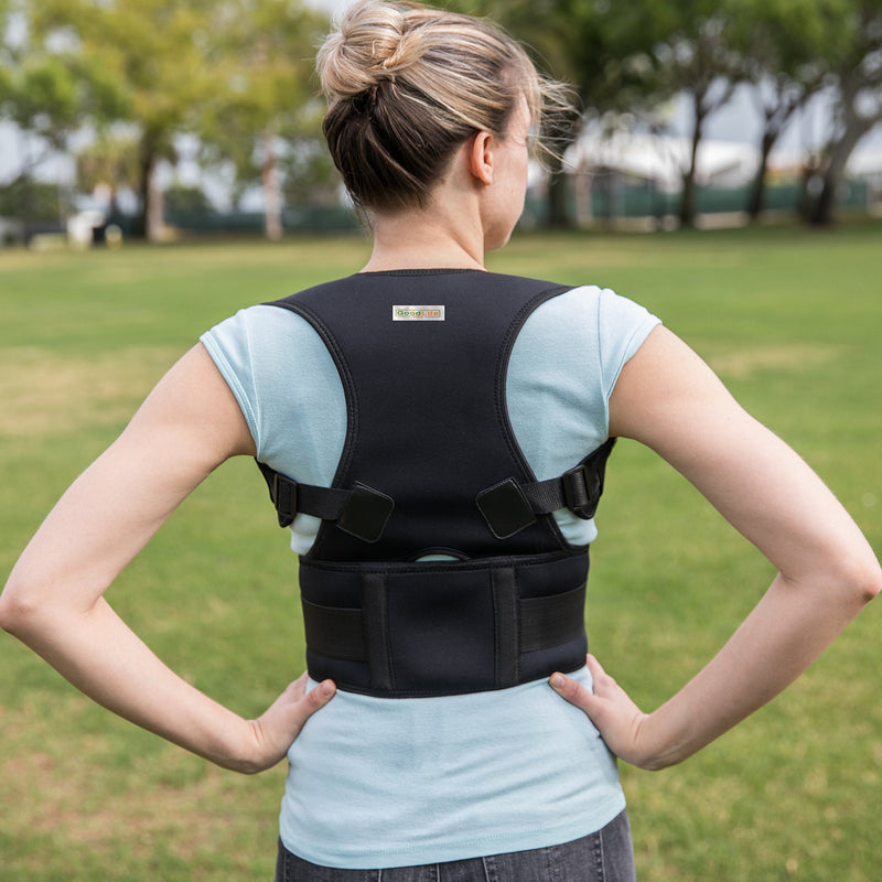 [Australia] - Posture Corrector for Women and Men - Comfortable Back Support Brace to Trigger Rounded Shoulders and Upper Back to Proper Position - Discreet Vest for Pain Relief - May Wear Under Clothes 