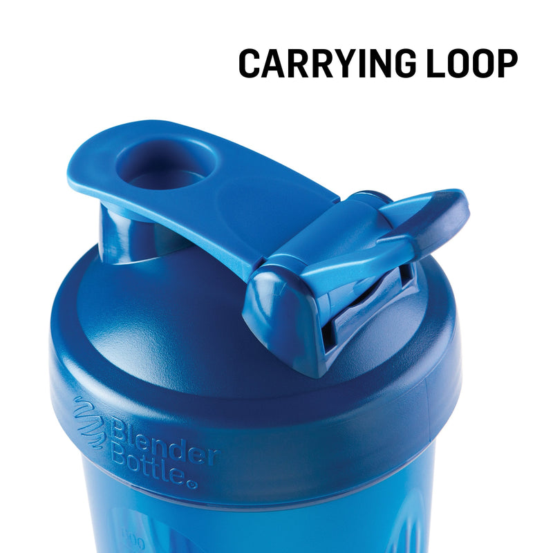 [Australia] - BlenderBottle Classic Shaker Bottle Perfect for Protein Shakes and Pre Workout, 20-Ounce, Clear/Black/Black 