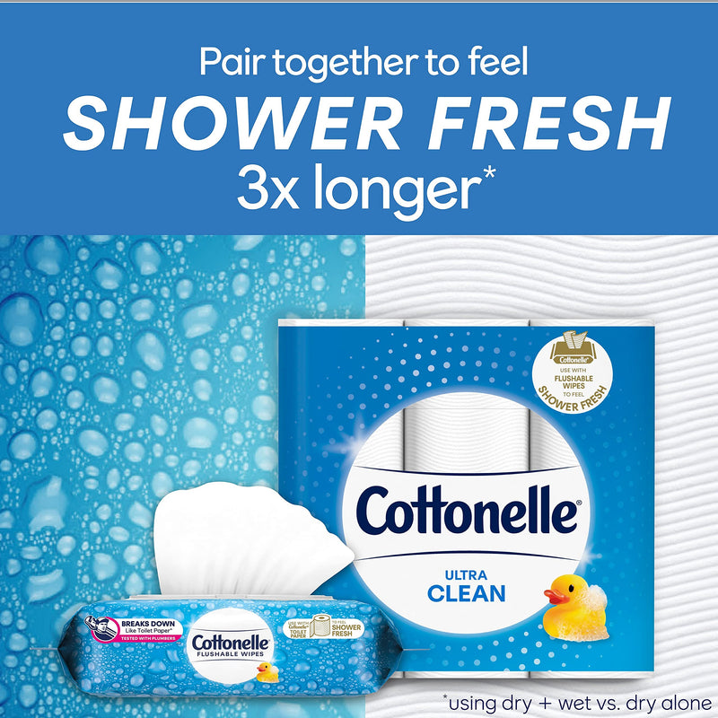 [Australia] - Cottonelle Fresh Care Flushable Cleansing Cloths Refills 2-42 Count Packages - Packaging May Vary 42 Count (Pack of 2) 