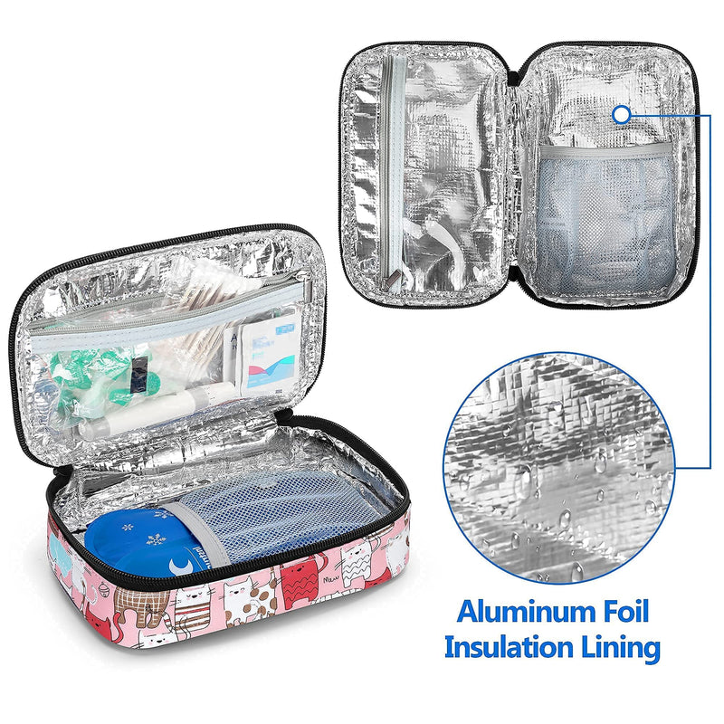 [Australia] - YARWO 2 Pack- Insulin Cooler Travel Case with 4 Ice Packs for Adult and Kids 