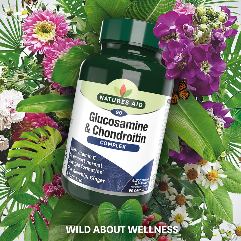 [Australia] - Natures Aid Glucosamine and Chondroitin Complex with Rosehip, Ginger, Turmeric and Vitamin C, 90 Capsules 