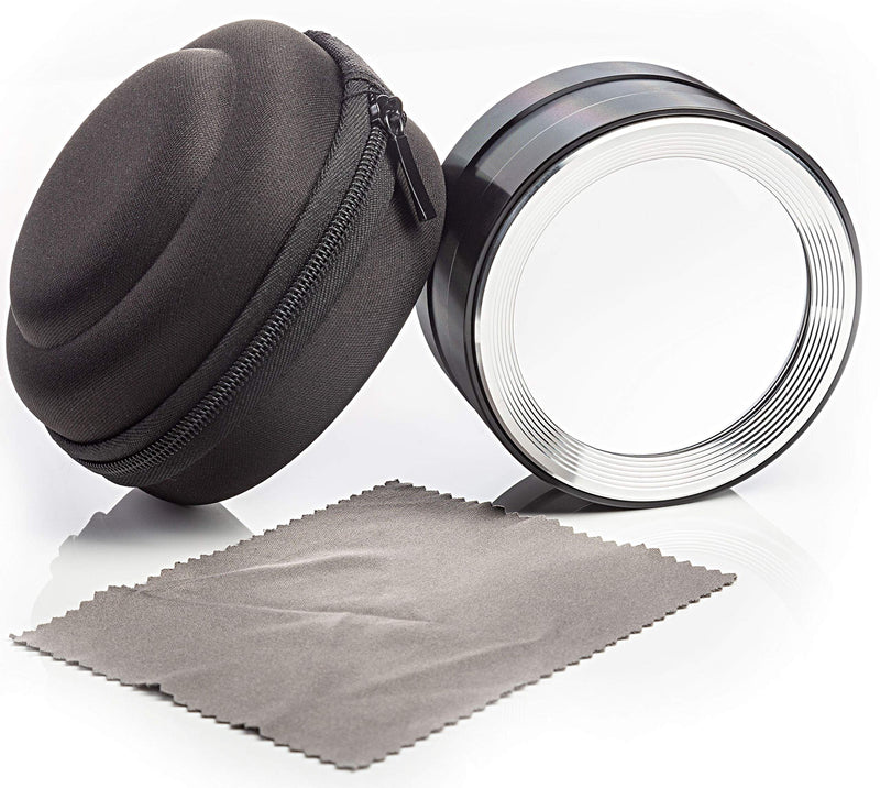 [Australia] - Magnifying Dome Lighted Desktop Magnifier with Bright LED for Reading Books, fine Print, Studying maps, Projects, Coins, Acts as Desk Paperweight, Great for Seniors Black 