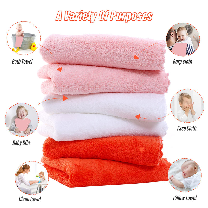 [Australia] - 6-Pack Burp Cloths - Softness and Thickness 16 x 12 Inch - Milk Spit Up Rags - Burpy Cloth for Baby Boys and Girls - Unisex Large Newborn Burping Cloth by Cosy Family 