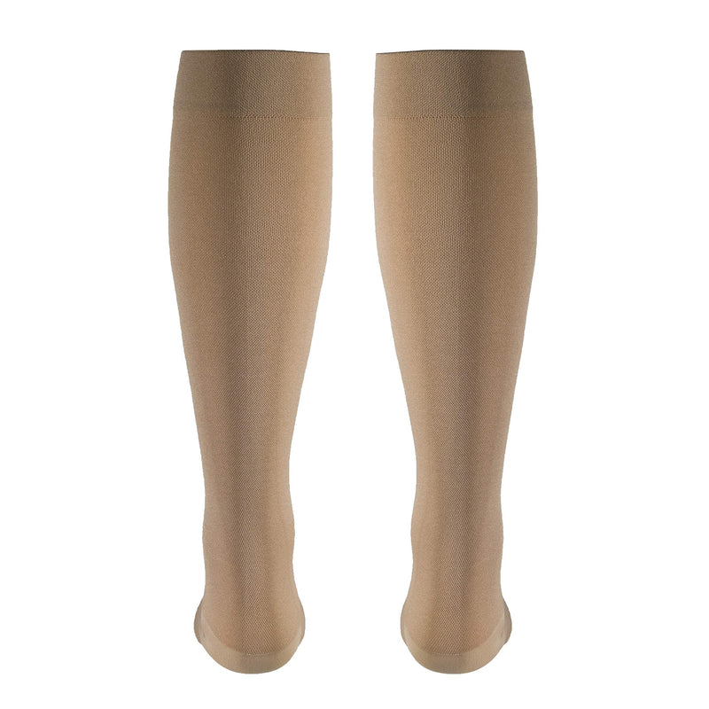 [Australia] - Truform Short Length Surgical Stockings, 18 mmHg Compression for Men and Women, Reduced Length, Closed Toe, Beige, Medium Medium (1 Pair) 