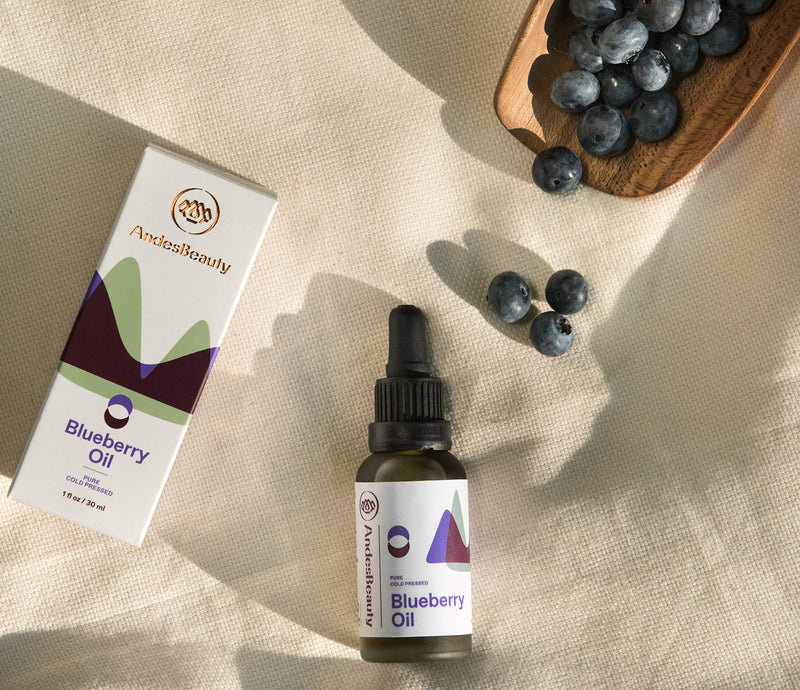 [Australia] - AndesBeauty Blueberry Seed Oil – 1 Fl Oz Pure and Natural Blueberry Oil for Hair, Skin, Nails - Cold-Pressed Blueberry Seeds – Rich in Antioxidants and Vitamin E - Soothing, Protecting and Nourishing 