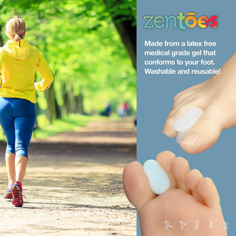 [Australia] - ZenToes 6 Pack Gel Toe Separators with No Loop for Bunions and Corns - Corrector Pads Provide Bunion Relief and Prevent Toe Rub (Medium) Medium (Pack of 6) 