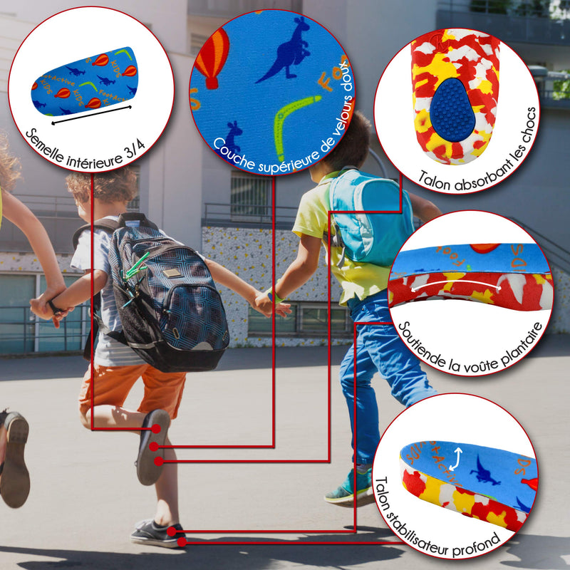 [Australia] - FootActive Children’s Arch Support Orthotic Insole Kids 3/4 | Medical-Grade for Sever's Disease, Plantar Fasciitis | Restores Natural Walking Pattern 11/13 UK CHILD 