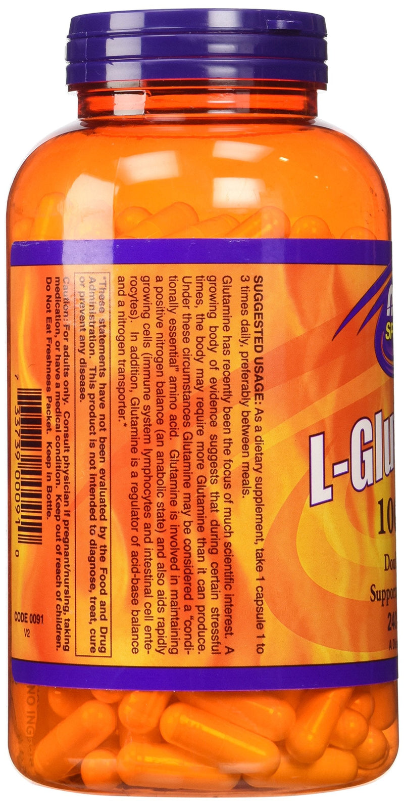 [Australia] - Now Foods L-Glutamine 1000 mg - 240 Capsules 