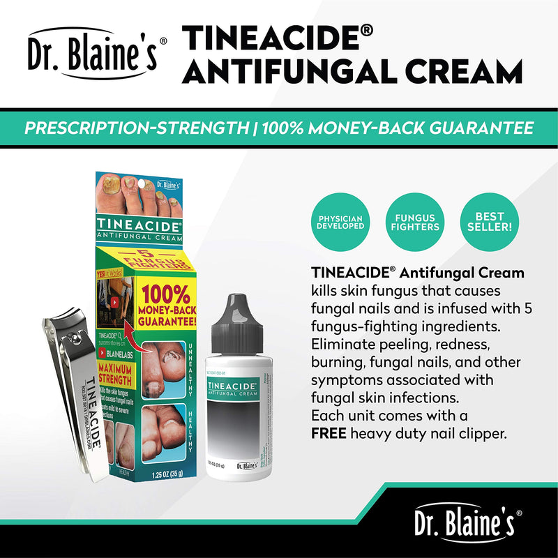 [Australia] - Dr. Blaine's Tineacide Antifungal Cream 1.25 oz. (Quantity of 3) 